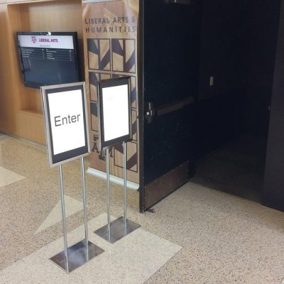 Enter sign and program notes sign