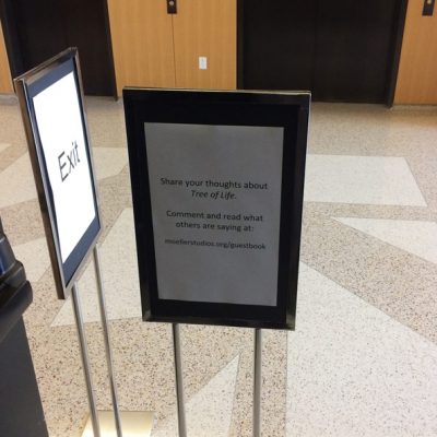 Exit sign and audience feedback sign